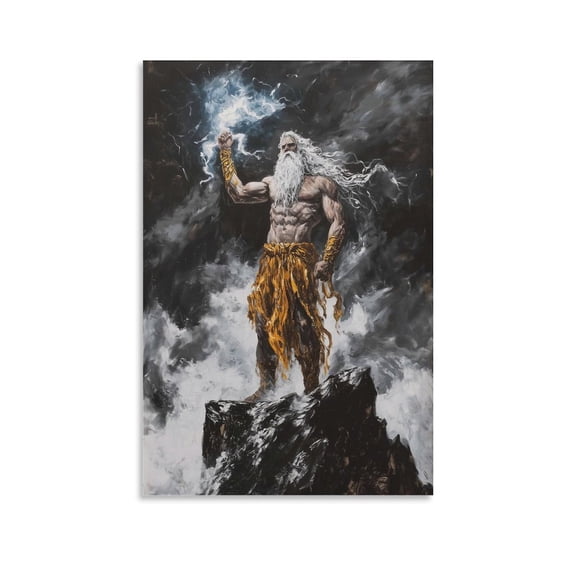 Greek Mythology Poster Zeus Wall Art, King of The Gods 3 Poster Decorative Painting Canvas Wall Art Living Room Posters Bedroom Painting 20x30inch(50x75cm)