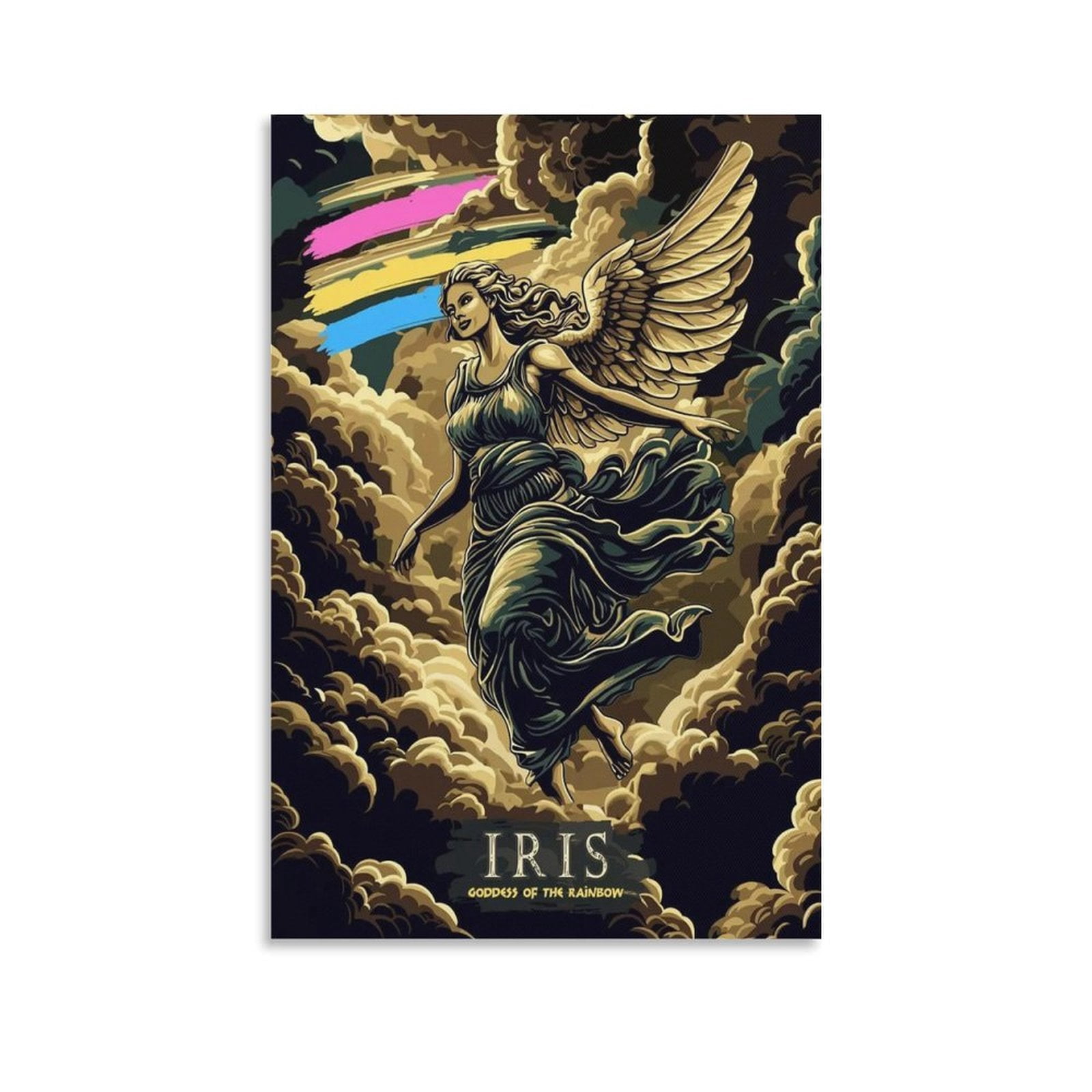 Greek Mythology Vintage Poster Iris Greek Goddess Goddess of The ...