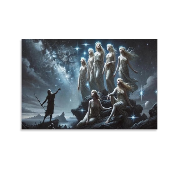 Greek Myths About The Stars Poster Pleiades Art Poster Canvas Painting Decor Wall Print Photo Gifts Home Modern Decorative Posters 12x18inch(30x45cm)