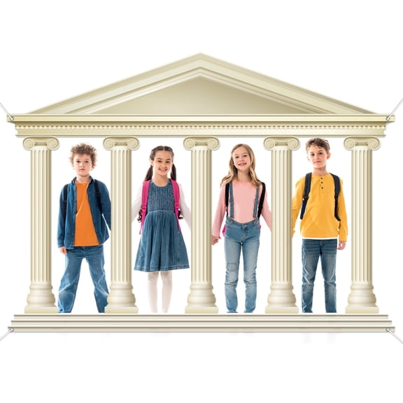 Greek Palace Photo Booth Prop Ancient Roman Columns Banner Backdrop 70x59 Inches 1 Pack