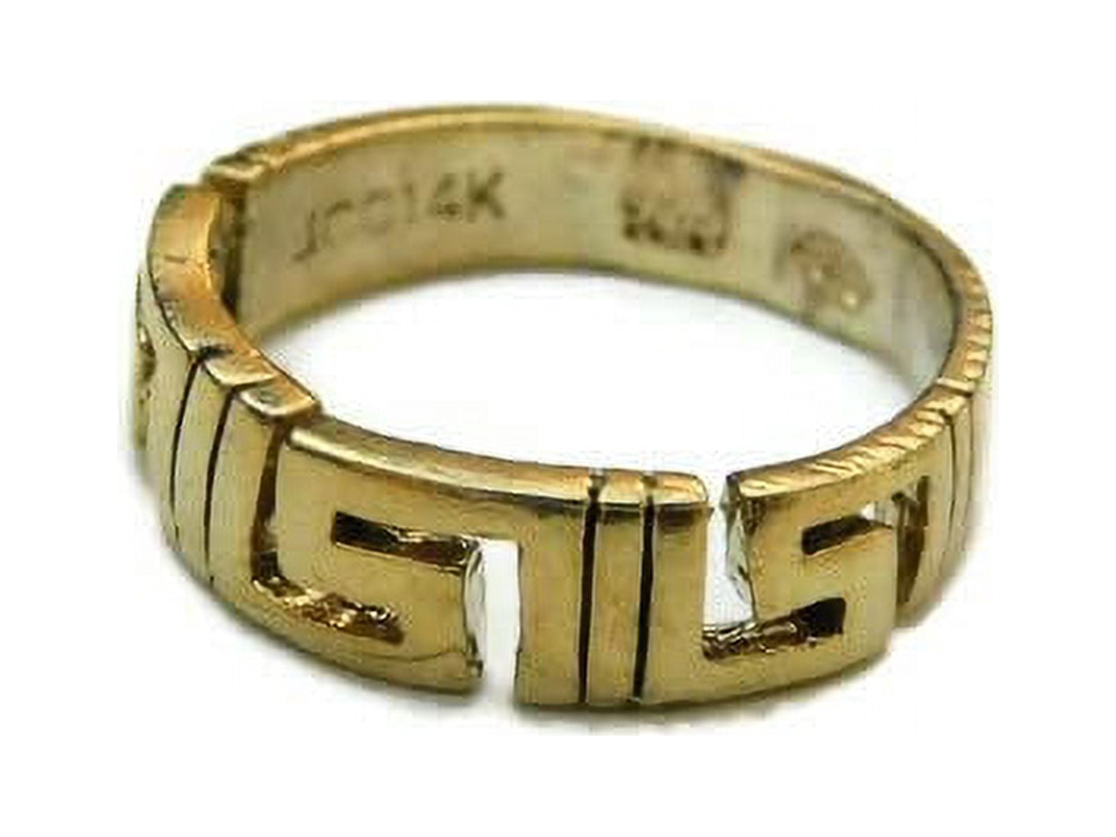 Greek Pattern Band Ring 14k Solid Yellow Gold !! - Walmart.com