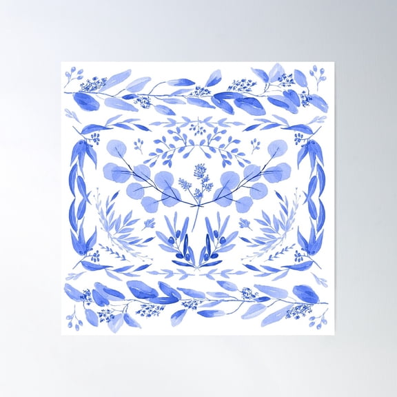 Greek Pattern Poster Wall Art, Modern Wall Decor For Living Room Bedroom, 24x24 UNFRAMED