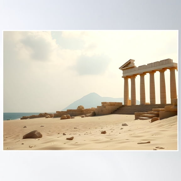 Greek Ruins 8 Poster Wall Art, Modern Wall Decor, 12x18 UNFRAMED