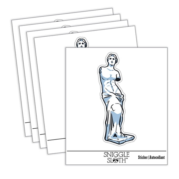 Greek Statue Venus de Milo Car Window Bumper Water Bottle Phone Tablet Laptop Waterproof Vinyl Decal Sticker Set 5-Pack - Gloss Finish - 3.0"