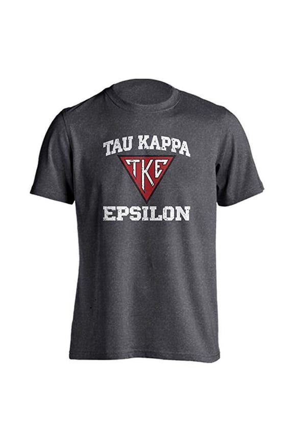 Greek Tau Kappa Epsilon TKE House Plate Retro Distressed Short Sleeve T-Shirt