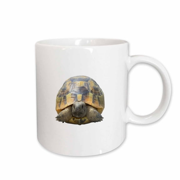 3drose, Greek Tortoise Testudo Tucked in Shell Cut Out, 11oz Mug