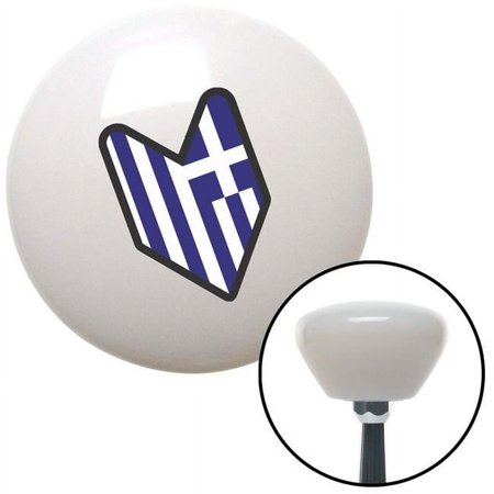 Greek Wakaba Leaf White Retro Shift Knob with M16 x 1.5 Insert Shifter Auto Manual