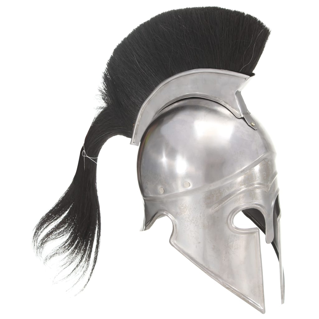 Greek Warrior Helmet Antique Replica For Larp Silver Steel - Walmart.com