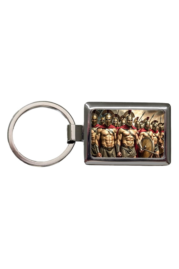 Greek Warriors from Sparta Spartans Metal Rectangle Keychain