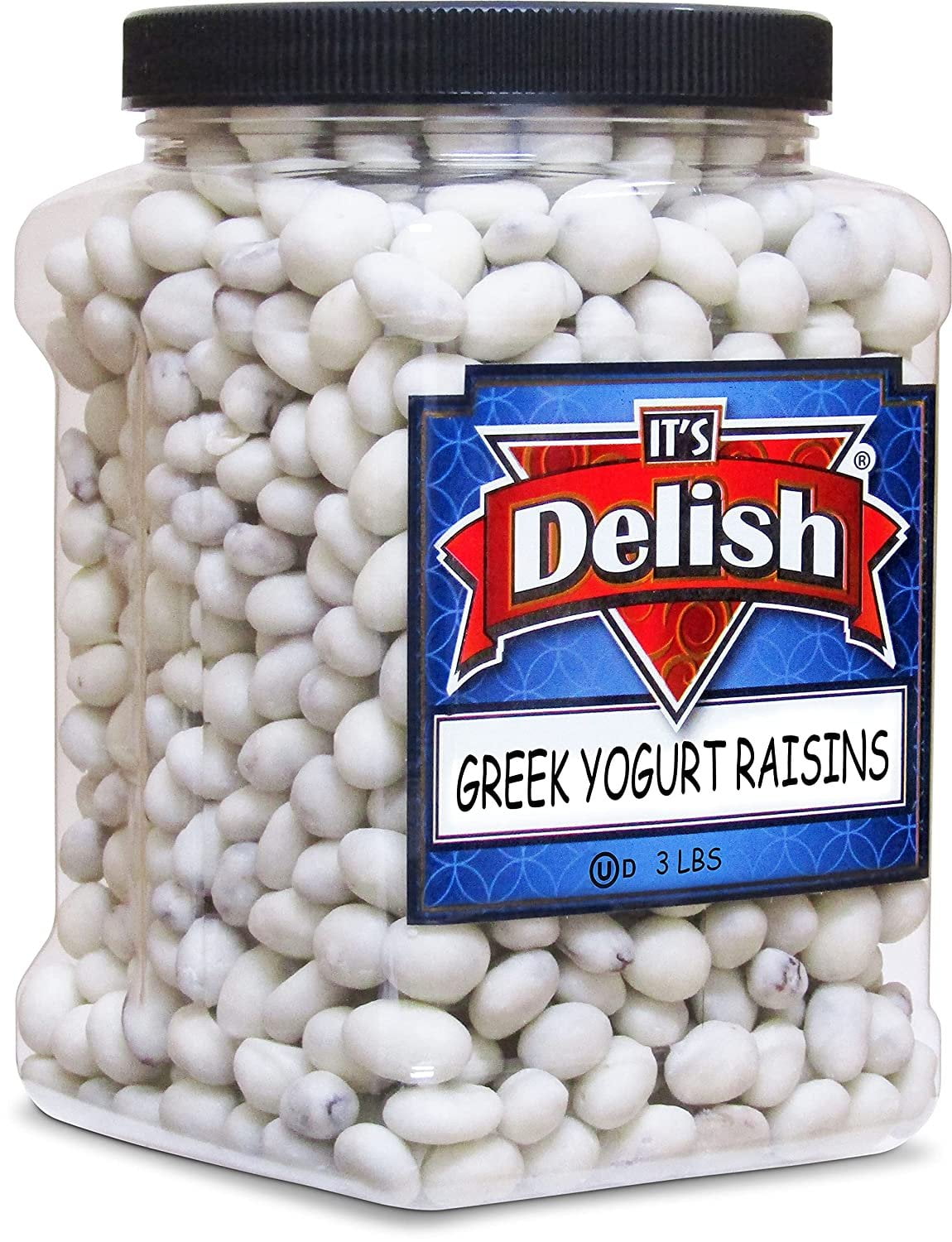 Greek Yogurt Covered Raisins by It's Delish, 3 Lbs Jumbo Container