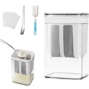 JWGIETK Greek Yogurt Strainer, 1100ml Multi Yoghurt Maker Strainer with Fine Mesh Bag & Lid for Thick Greek Yogurt, Soybean Milk, Kefir, Berries, Soup, Fruit Juice, Coffee