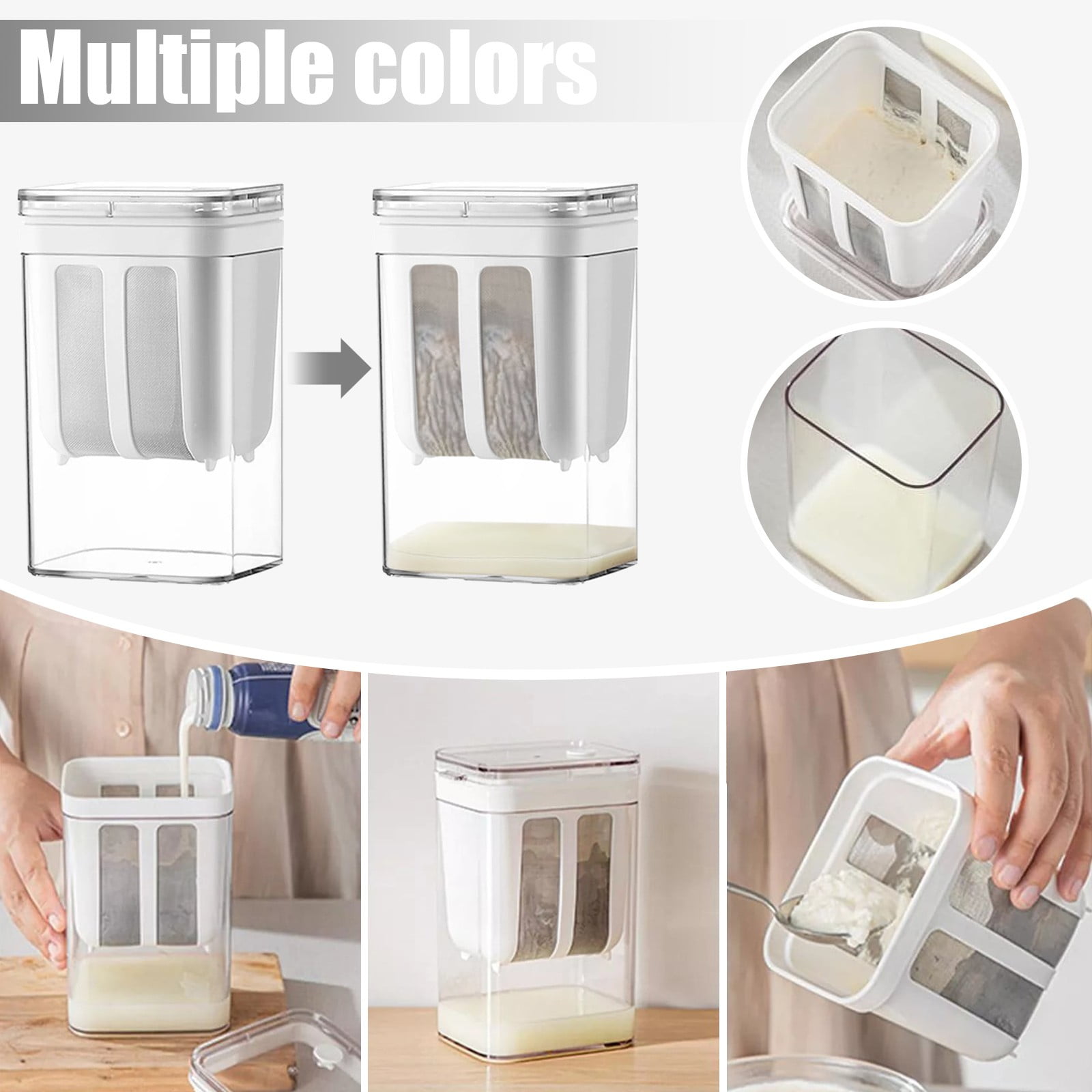 Greek Yogurt Strainer, 1100ml Multi Yoghurt Maker Strainer with Fine