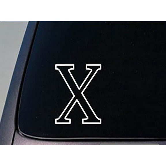 Greek letter Chi X sticker *H272* 6 inch tall vinyl fraternity sorority