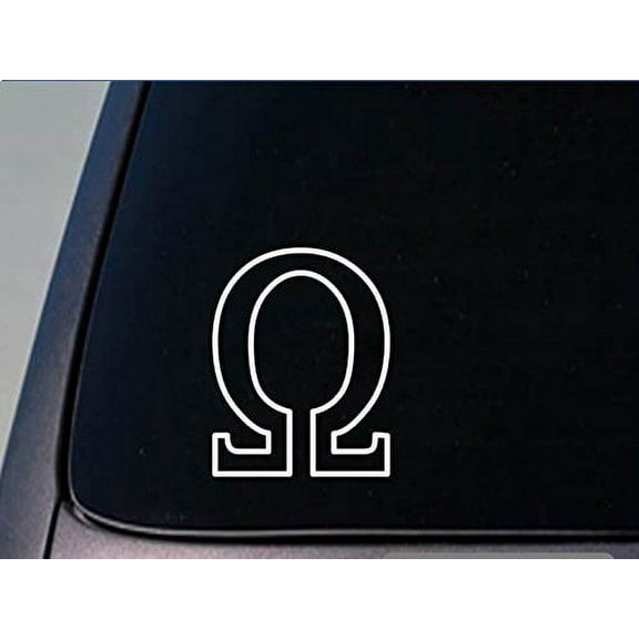 Greek letter Omega sticker *H274* 6 inch tall vinyl fraternity sorority