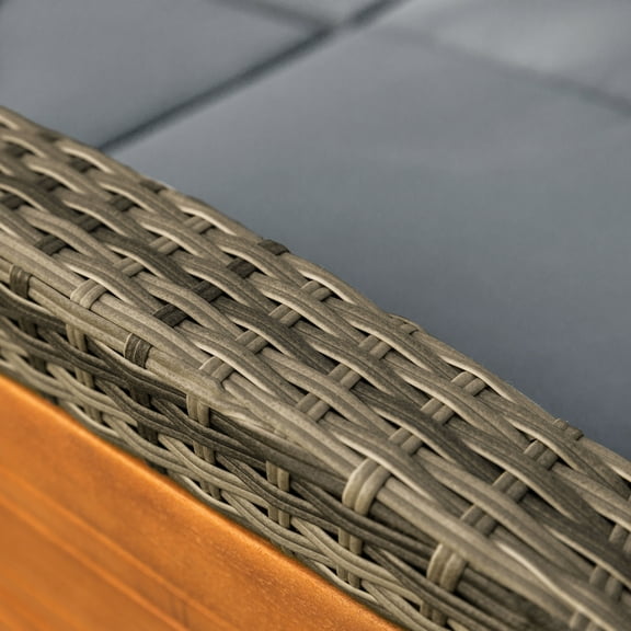 Greemotion Bahia Tobago Solid Teak Wood Outdoor Modular Daybed in Brown/Natural