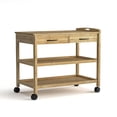 thumbnail image 1 of Greemotion Dohna Bamboo 2-Shelf Kitchen Cart with 2-Drawer in Natural, 1 of 6