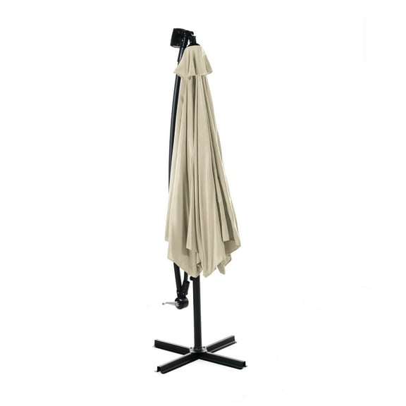 Greemotion Glam 10Ft Beige Cantilever Metal Outdoor Patio Umbrella