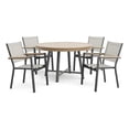 thumbnail image 1 of Greemotion Lyon 5-Piece 3-in-1 Aluminum Patio Dining Table Set Natural, 1 of 9
