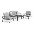 thumbnail image 1 of Greemotion Palma 4-Piece Metal Conversation Sets Outdoor Recliner Gray, 1 of 7