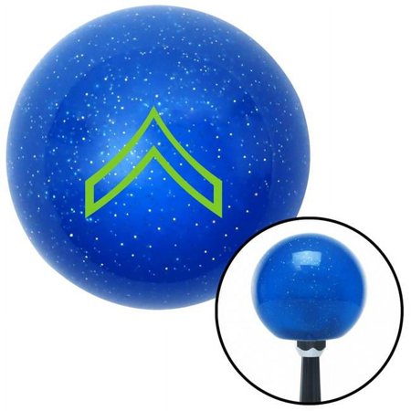 Green 01 Private First Class Blue Metal Flake Shift Knob with M16 x 1.5 Insert Auto Brody