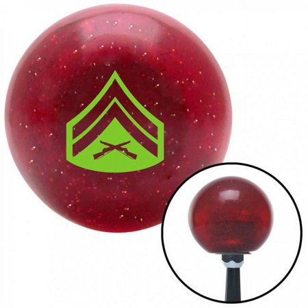 Green 03 Corporal Red Metal Flake Shift Knob with M16 x 1.5 Insert Shifter Auto