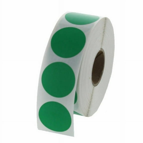Green 1" Circle Stickers