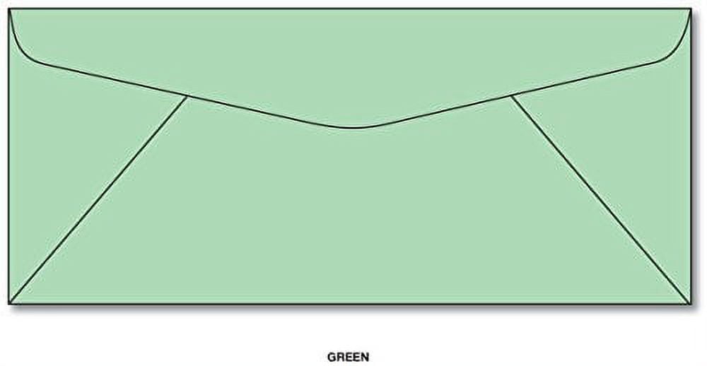 Green 10 Business Envelopes Great For Holiday, Office, Invoices
