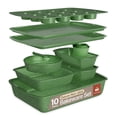 thumbnail image 1 of Bakken- Swiss 10-Piece Bakeware Sets, Nonstick Carbon Steel Baking Sheet & Pans, Stackable Space-Saving Bakeware, Stain-resistant, Oven Safe (up to 450°F), Green, 1 of 9