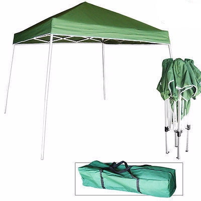 Green 10 X10 Canopy Gazebo Tent Quick N Easy Assembly with Case