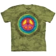 thumbnail image 1 of Green 100% Cotton Peace Tie Dye Novelty T-Shirt, 1 of 2