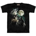 thumbnail image 1 of Green 100% Cotton Three Wolf Moon Novelty T-Shirt, 1 of 2