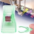 thumbnail image 1 of Green 100pc Office Home Plastic Clips Label Holders 3x2 cm by Dusknt Multi Purpose Plastic Fabric Quilting Clips for Crafting Crocheting Knitting Quilting Accessories, 1 of 4