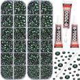 thumbnail image 1 of Green 11000 Pcs Flatback Plastic Rhinestones with 45ml B7000 Glue for DIY, Crafts, Decoration, 1 of 7