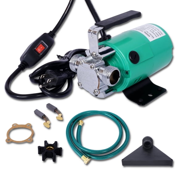 Green 115V Portable Electric Water Transfer Utility Pump 330 GPH SelfPriming Pump with 6 Hose Kit On/Off Switch for Pool Hot Tub Garden Aquarium Drainage