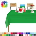 thumbnail image 1 of Green 12 Pack Standard Disposable Plastic Party Tablecloth 54 Inch. x 108 Inch. Rectangle Table Cover By Zimpleware, 1 of 6