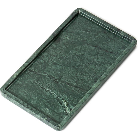 Green 13" x 7.5" x 0.8" Serving Tray Bathroom Kitchen Vanity Organizer