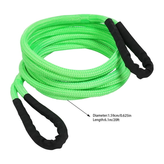 Green 15100lbs Long Towing Rope Elasticity Recovery Rope Kit with Handbag