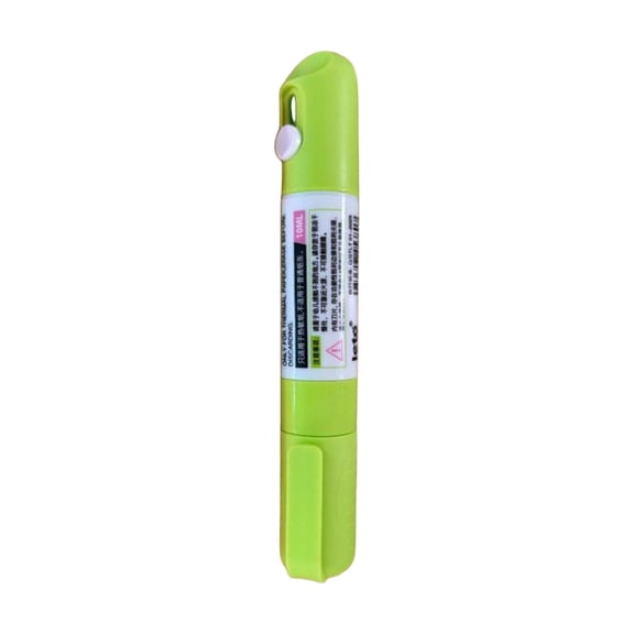 Green 2-in-1 Box Cutter & Thermal Paper Eraser Pen, Water-Based Privacy Ink Remover for Packages, Labels and Receipts, 1-Pack