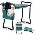 thumbnail image 1 of Green 2 in 1 Garden Folding Stool Kneeler 300LBS Capacity Built in Tool Pouch Comfortable EVA Seat, 1 of 10