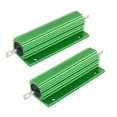 thumbnail image 1 of Green 200 Ohm 5% 100 Watt Aluminum Shell Wire Wound Resistor 2Pcs, 1 of 1