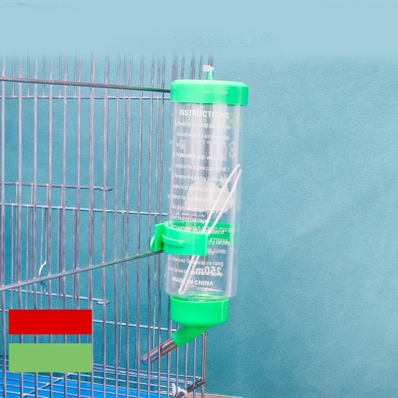 Green 250Ml Rabbit Water Bottle With Ball Rolling Design For Small Animals - Ball-Operated Automatic Gravity-Fed Leak-Proof Hangable Pet Dispenser, Easy To Fill & Clean, Anti-Slip