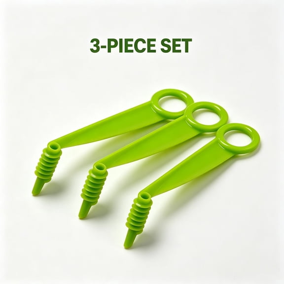 Green 3 Pack Handheld Spiral Slicer, Integrated Plastic Vegetable Fruit Spiralizer, Zucchini Noodle Maker Potato Carrot Cucumber Shredder Kitchen Prep Tool