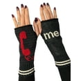 thumbnail image 1 of Green 3 Women's Novelty Call Me Maybe Handwarmers - Recycled Knit Fingerless Gloves (OSFA, Call Me), 1 of 5