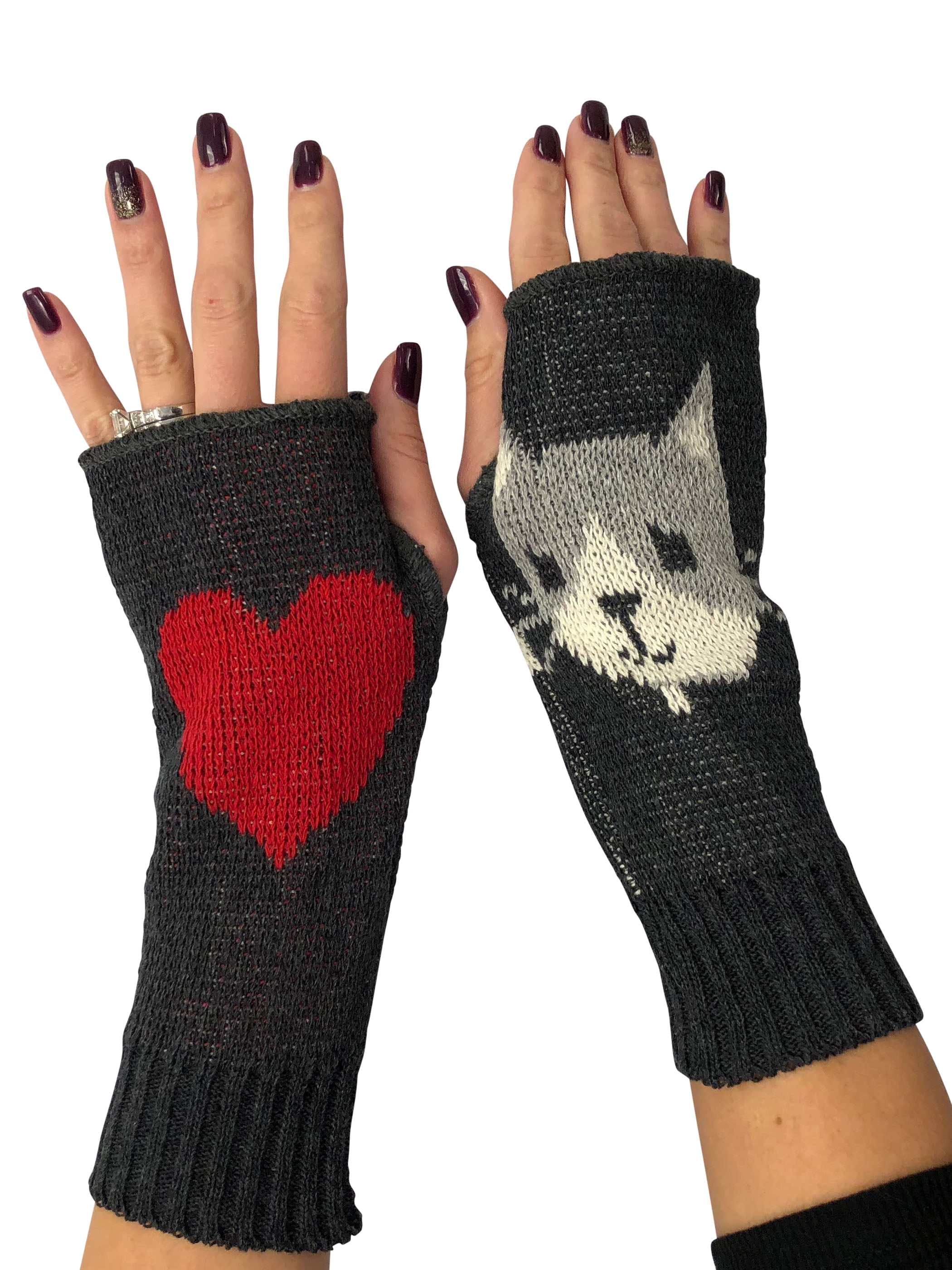 Sweet Leaf Notebook: Quick Black Fingerless Mitts on the Addi Express