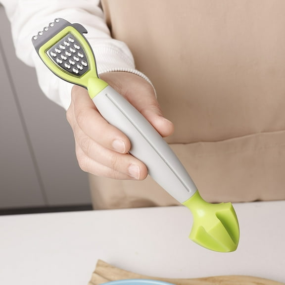 3-in-1 Multi-Functional Citrus Tool – Green Lemon Zester, Peeler & Juicer with Soft Grip Handle for Limes, Oranges & Grapefruit