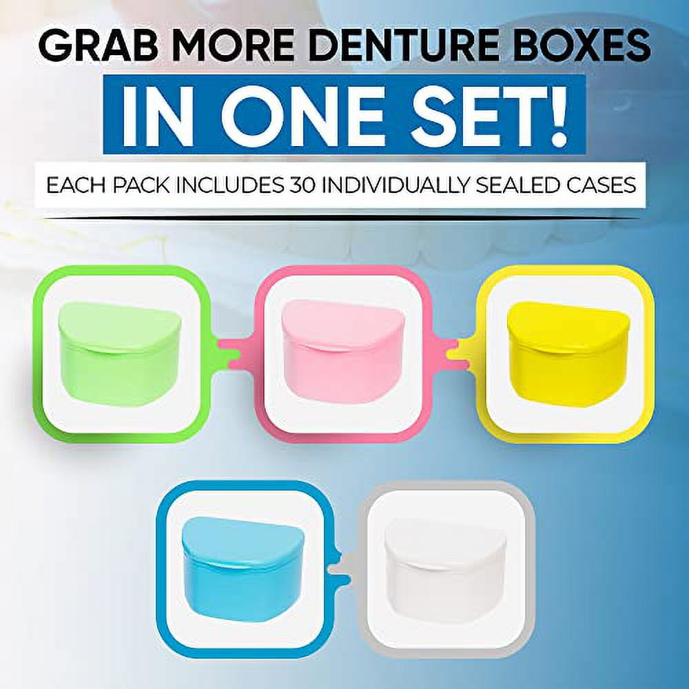 Green 30 Bulk Pack Denture Cases, Dental Box For Artificial Teeth