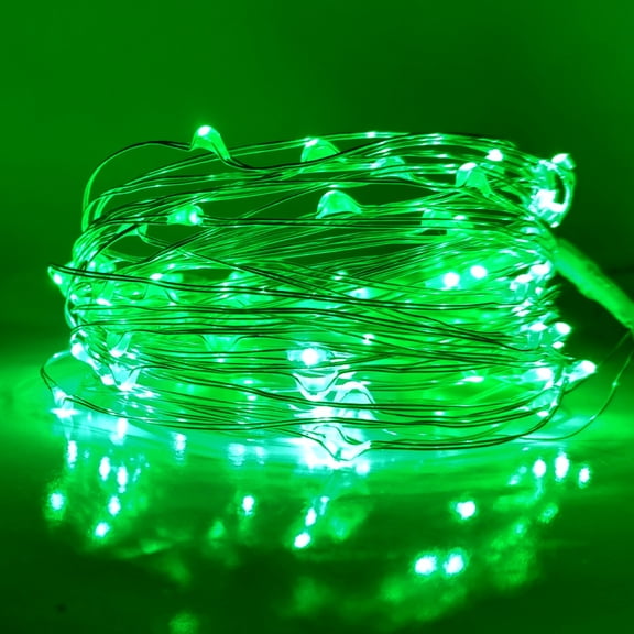 Green 33' Plug in LED Fairy Lights