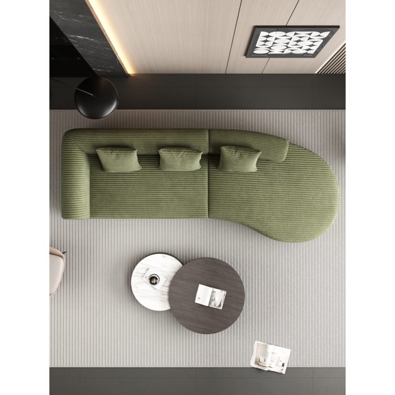 Green 4-Seat Sectional Sofa / Stress-Free Installation and Use