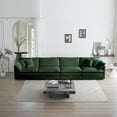 Green 4Seater Modular Sofa, Chenille Sectional Couch with Customizable