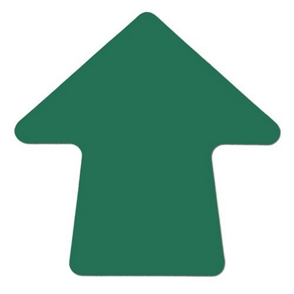 Green 4" Stick-On Colored Vinyl Directional Arrows (100 per/Roll)